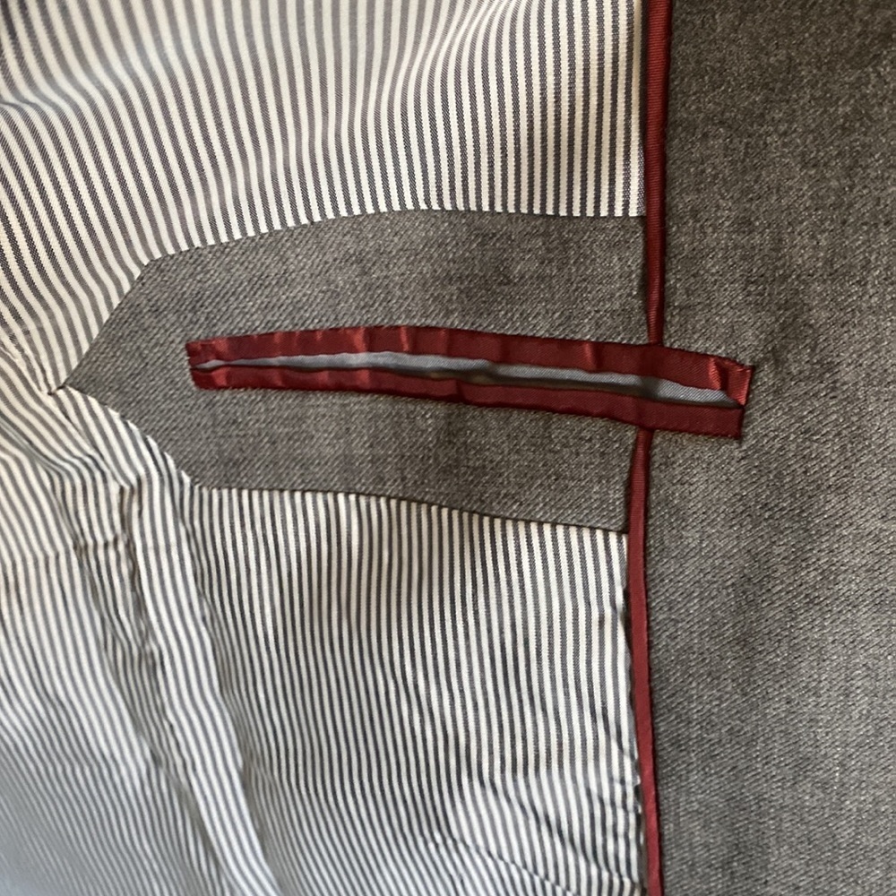 J. Crew "Schoolboy" Gray Wool Double Button Blazer, Size 4 Tall academia preppy - Picture 7 of 9